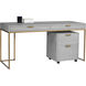 Jiro 63 X 24.25 inch Grey Shagreen Desk